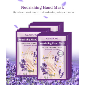 Guanjing Masque Peeling pour les Mains, Gants Hydratants Mains Masque Peeling Exfoliant Lavande Mains