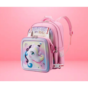 Cartable 2 pieces Thème unicorne 