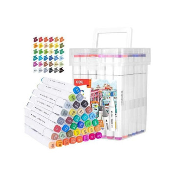 Deli Professional Sketch Marker Pen -Boite de 24 couleurs -