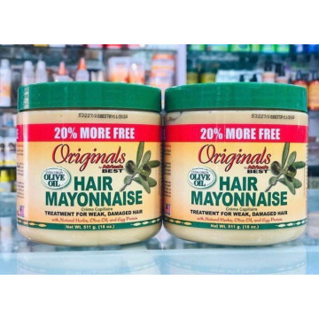 Mayonnaise pour les cheveux d'origine africaine